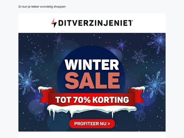 Bijna blut, maar toch een cadeautje nodig? Check onze wintersale!