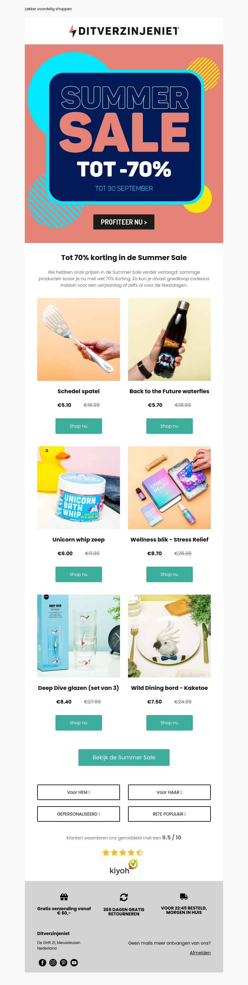 Shop met 70% korting in onze Summer Sale ☀ Shop met 70% korting in onze Summer Sale ☀