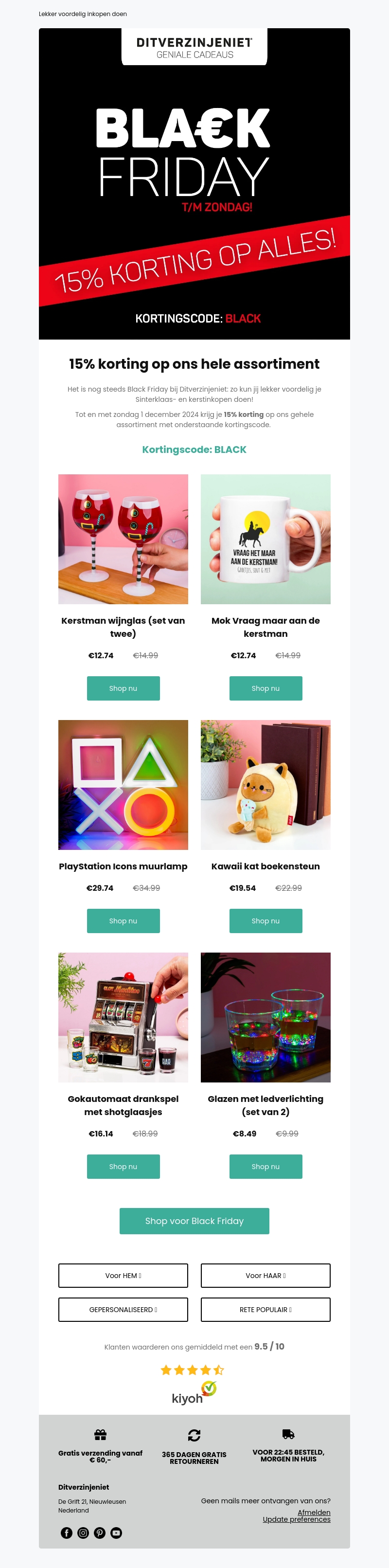 Tot en met zondag: shop met 15% korting tijdens Black Friday 🖤 Tot en met zondag: shop met 15% korting tijdens Black Friday 🖤