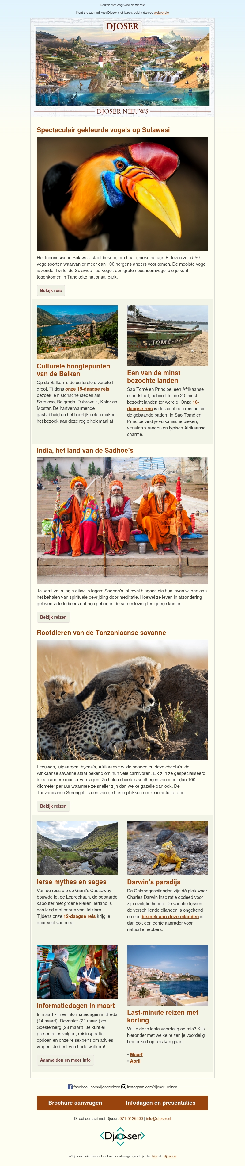Spectaculaire vogels | Ierse mythes | Jordaans wereldwonder Spectaculaire vogels | Ierse mythes | Jordaans wereldwonder