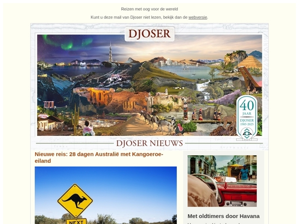 Nieuwe Australië-reis | Sneeuwmakaken | Zuid-Afrika