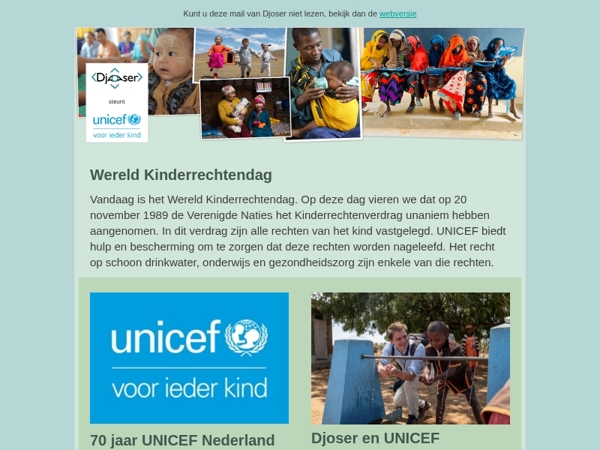 Steun UNICEF op Wereld Kinderrechtendag