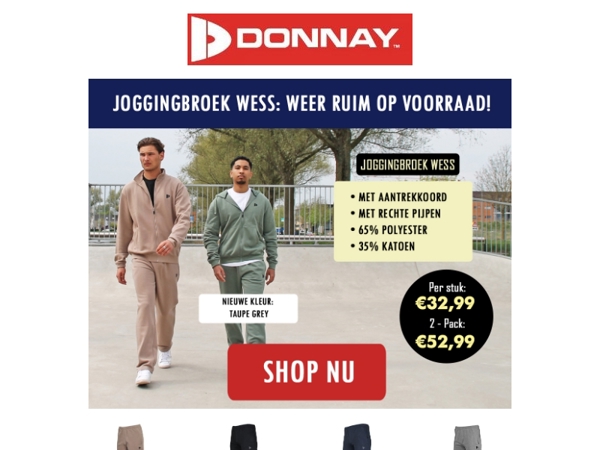NIEUW: Joggingbroek Wess nu ook beschikbaar in de kleur Taupe Grey!🔥