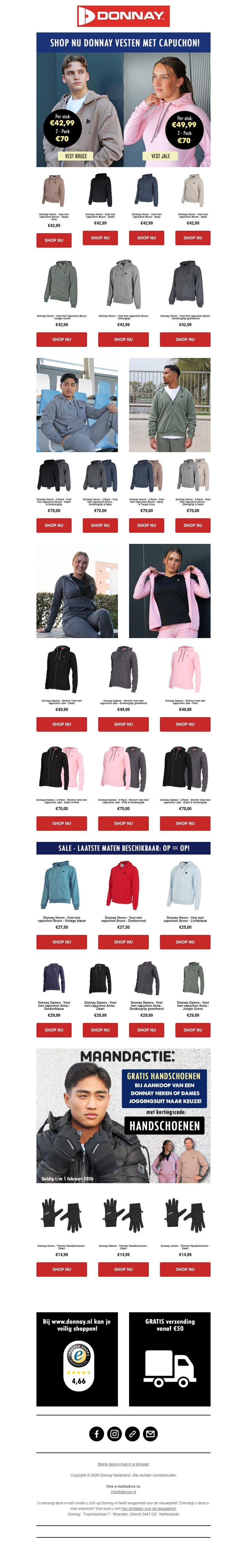 Donnay sweaters met capuchon voor heren en dames 🔥 Donnay sweaters met capuchon voor heren en dames 🔥