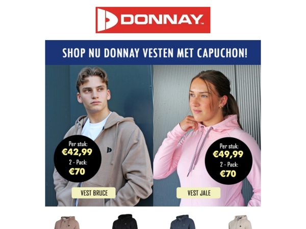 Donnay sweaters met capuchon voor heren en dames 🔥