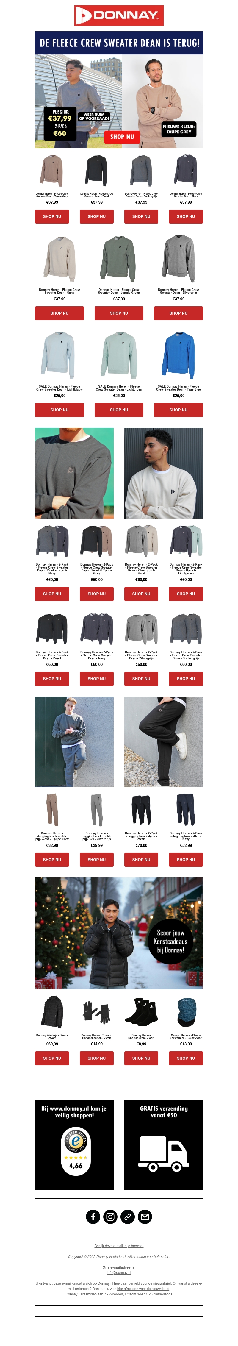 Donnay Sweater Dean weer op voorraad: dé essential voor elke garderobe💯🛒 Donnay Sweater Dean weer op voorraad: dé essential voor elke garderobe💯🛒