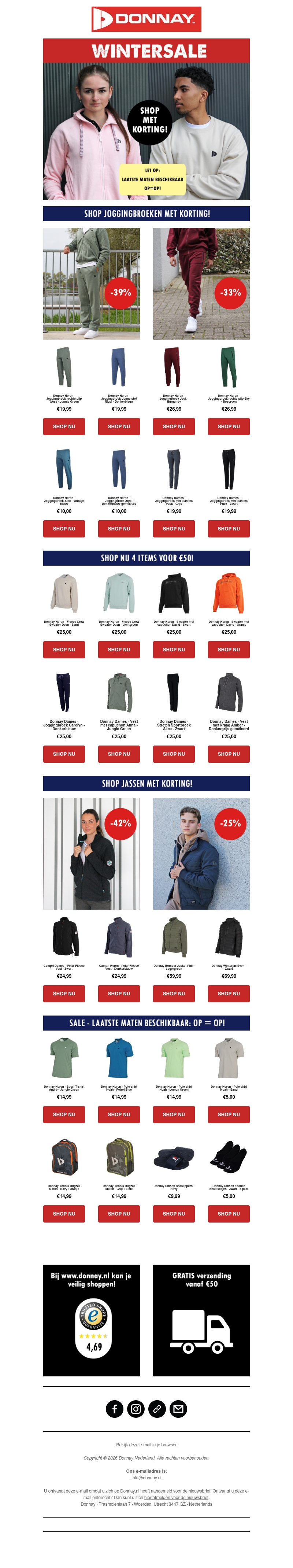 WINTERSALE bij Donnay β Scoor jouw sportoutfit met hoge korting! ππ₯ WINTERSALE bij Donnay β Scoor jouw sportoutfit met hoge korting! ππ₯