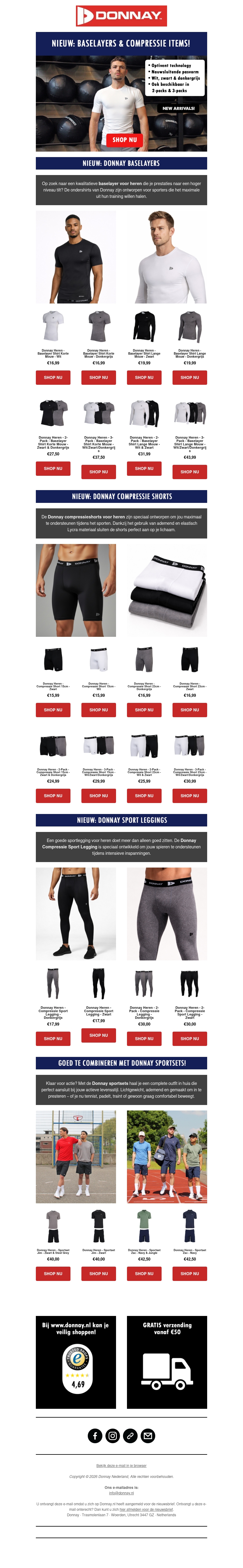 π₯ NIEUW! Donnay Baselayers, Compressieshorts & Sportleggings ποΈββοΈ π₯ NIEUW! Donnay Baselayers, Compressieshorts & Sportleggings ποΈββοΈ