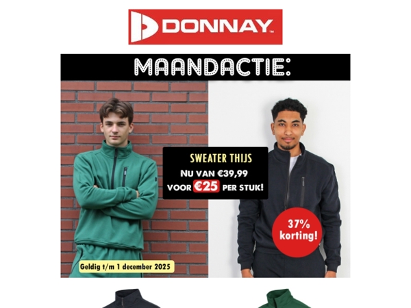 MAANDACTIE: Nu 37% korting op Donnay sweater Thijs!🔥🛒