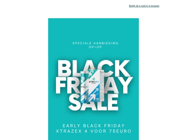 Xtrazex nu 4 voor 75 euro!