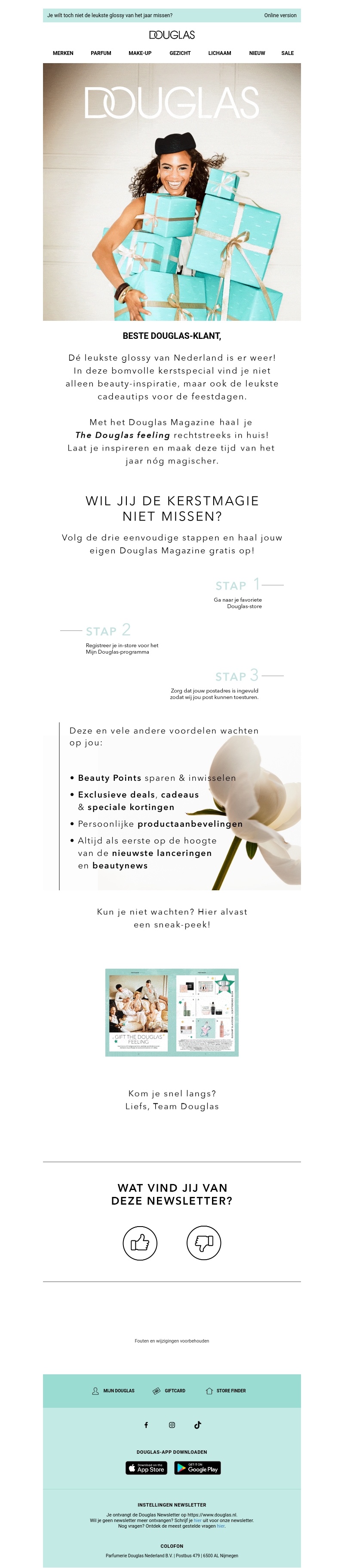 💕 Haal nu GRATIS jouw Douglas Magazine op! 💕 Haal nu GRATIS jouw Douglas Magazine op!