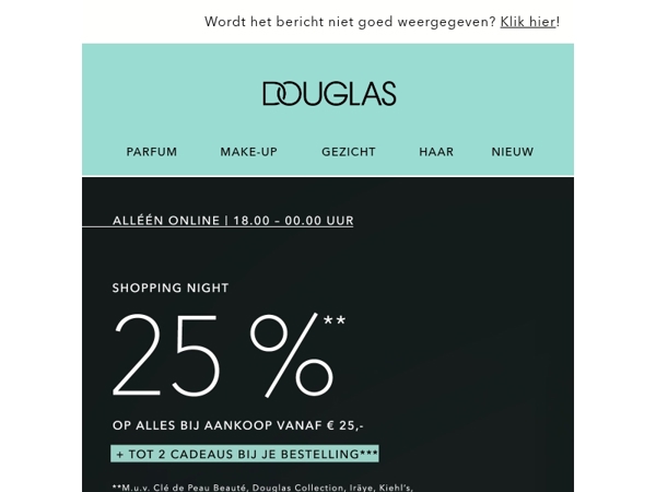 Shopping Night | -25%** OP ALLES bij aankoop vanaf € 25,-. 💫