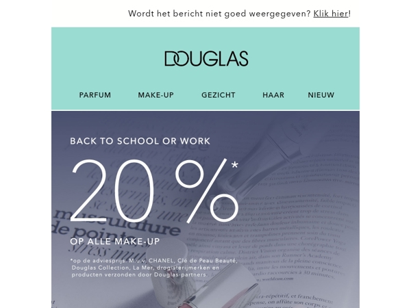 Back to school | -20%* op alle make-up! 🎒