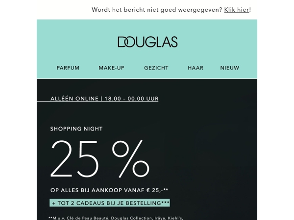 🌙 Shopping Night | -25% OP ALLES bij aankoop vanaf € 25,-!**