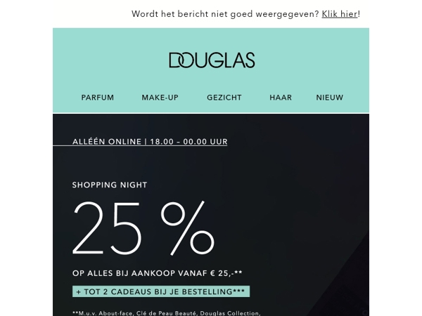 🛍️ Shopping Night | -25% op ALLES bij aankoop vanaf € 25,-**
