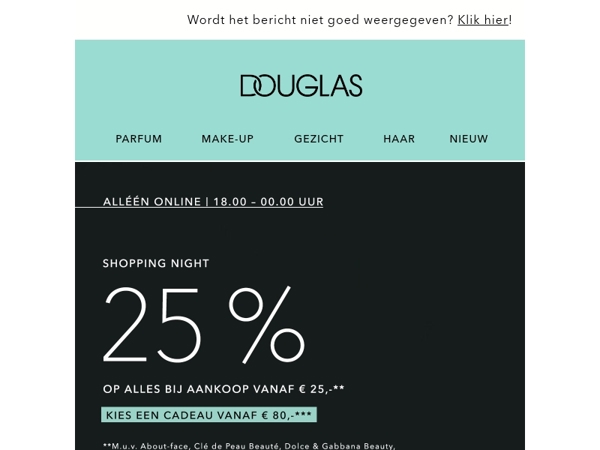 🌙 Shopping Night | -25% OP ALLES bij aankoop vanaf € 25,-**