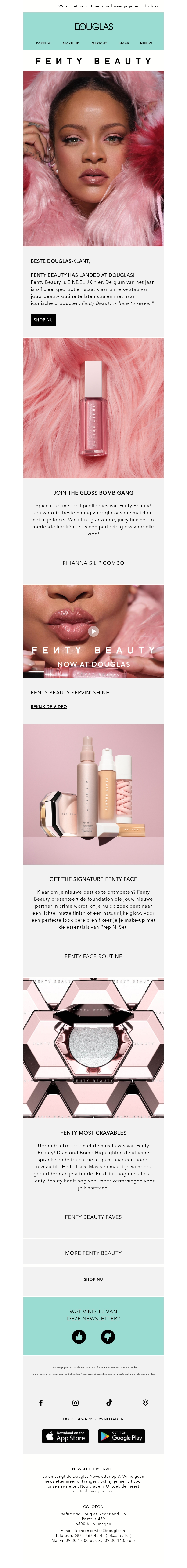 β€οΈβπ₯ FENTY BEAUTY HAS LANDED AT DOUGLAS! β€οΈβπ₯ FENTY BEAUTY HAS LANDED AT DOUGLAS!