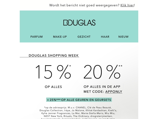 15% korting* op ALLES 🔥