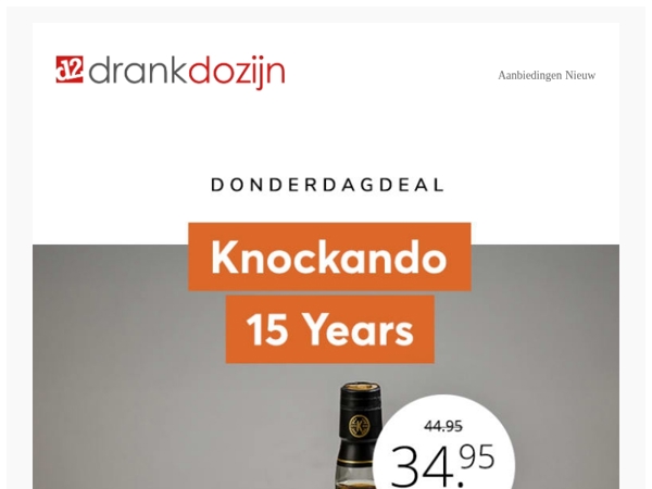 DonderdagDeal | Knockando 15 years Richly Matured 70CL