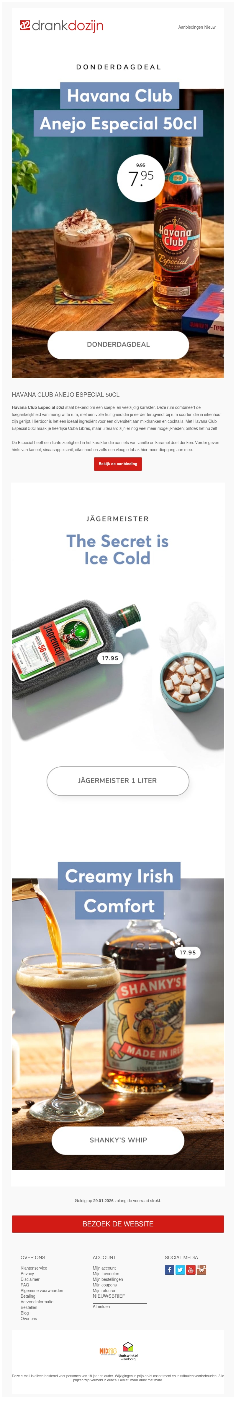 DonderdagDeal | Havana Club Anejo Especial 50CL DonderdagDeal | Havana Club Anejo Especial 50CL