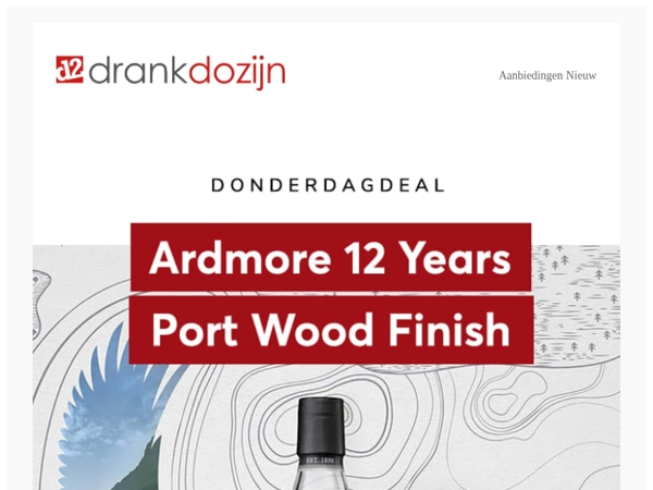DonderdagDeal | Ardmore 12 years Port Wood 70CL