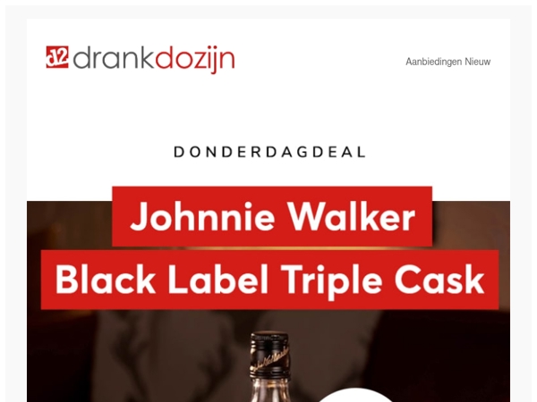 DonderdagDeal | Johnnie Walker Black Label Triple Cask Edition 1LTR