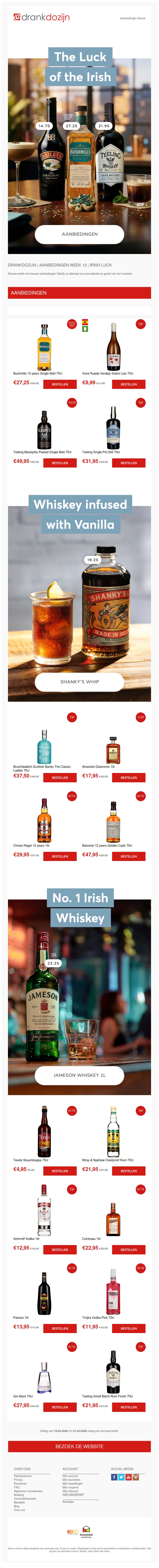 DrankDozijn | Aanbiedingen week 12 | Irish Luck DrankDozijn | Aanbiedingen week 12 | Irish Luck
