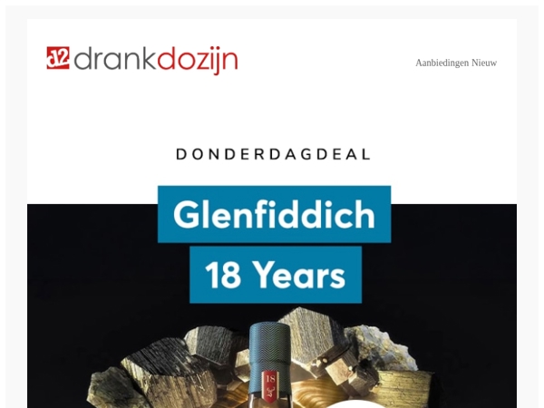 DonderdagDeal | Glenfiddich 18 years Small Batch Single Malt 70CL