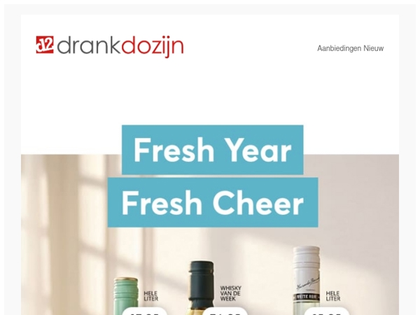 DrankDozijn | Aanbiedingen week 02 | Fresh year, Fresh Cheer