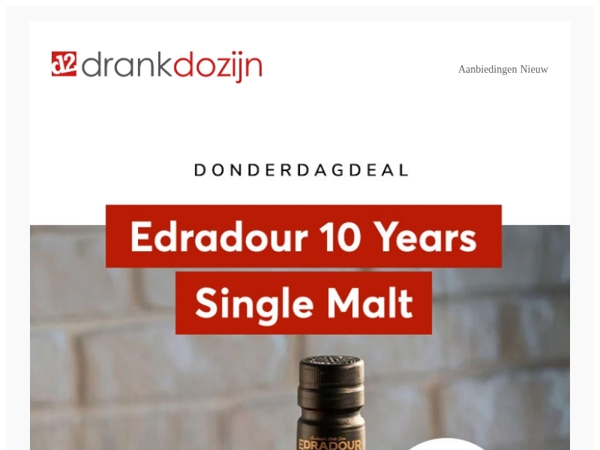 DonderdagDeal | Edradour 10 years 70CL