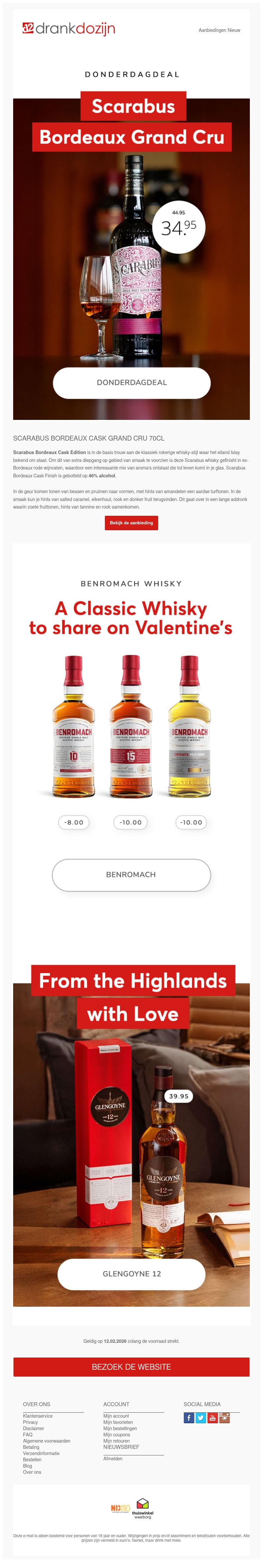 DonderdagDeal | Scarabus Bordeaux Cask Grand Cru 70CL DonderdagDeal | Scarabus Bordeaux Cask Grand Cru 70CL