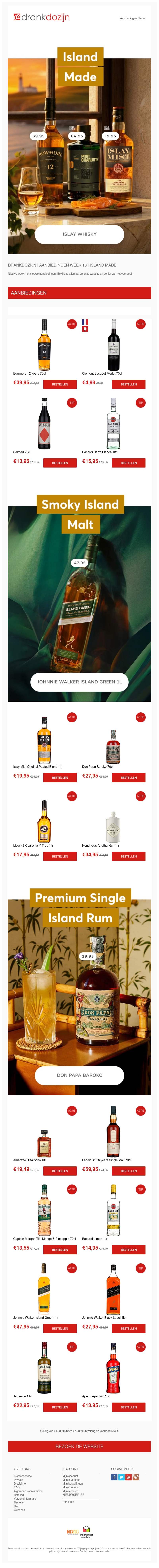 DrankDozijn | Aanbiedingen week 10 | Island Made DrankDozijn | Aanbiedingen week 10 | Island Made