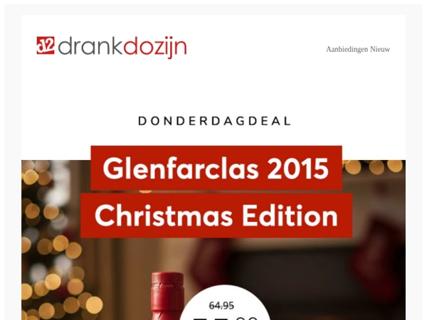 DonderdagDeal | Glenfarclas Vintage 2015 Christmas Edition 70CL