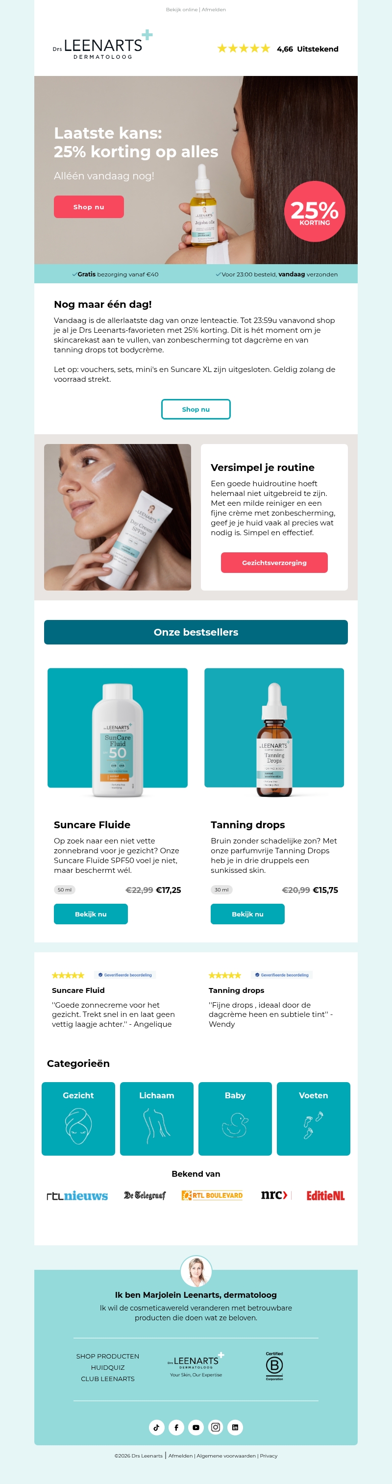 Je laatste kans op 25% voordeel ๐๏ธ Je laatste kans op 25% voordeel ๐๏ธ