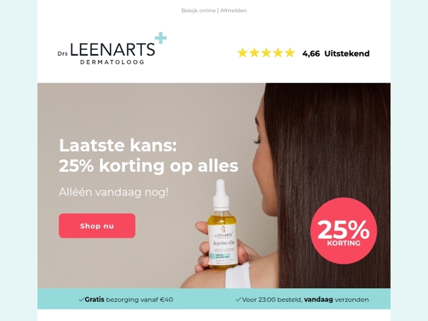 Je laatste kans op 25% voordeel 🛍️