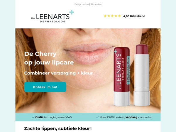 Nieuw: onze verzorgende Lipcare met tint 🍒