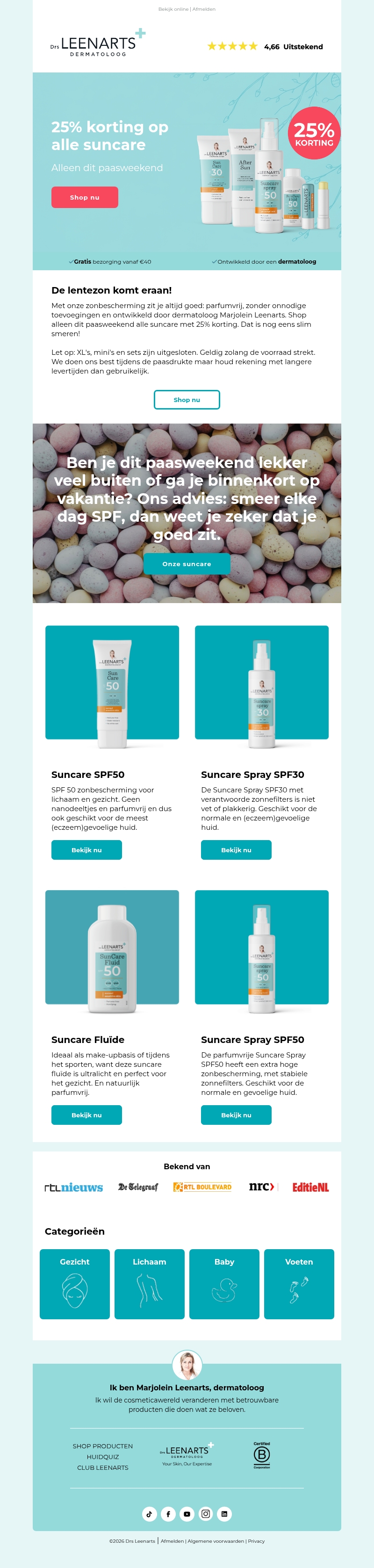 25% korting op alle suncare ☀️ 25% korting op alle suncare ☀️