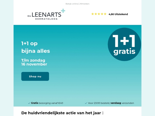 1+1 gratis – alleen deze week