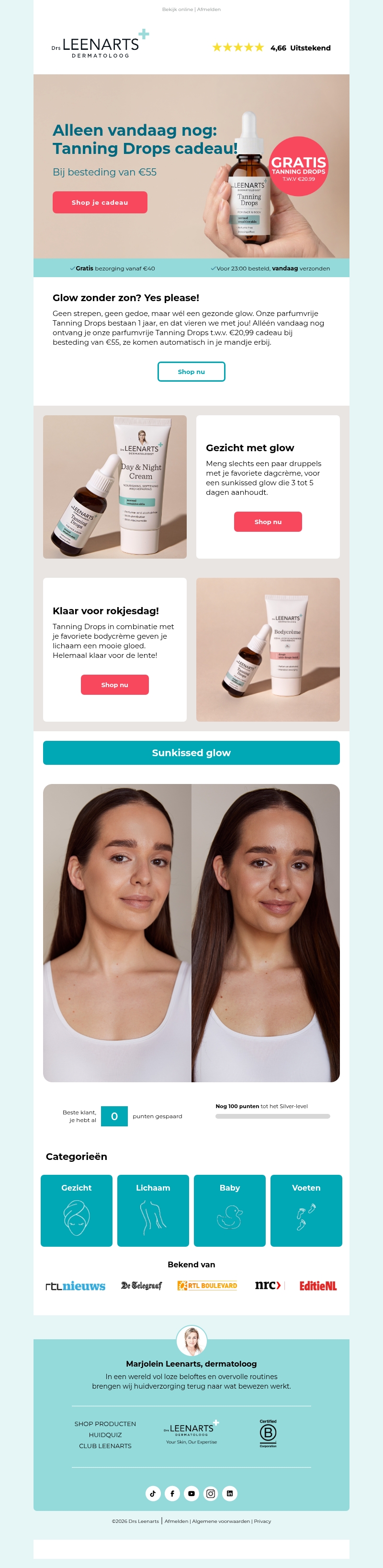 Alléén vandaag nog Tanning Drops cadeau! ☀️ Alléén vandaag nog Tanning Drops cadeau! ☀️