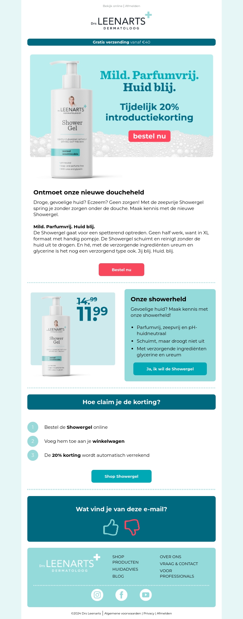 NIEUW: onze Showergel is er! NIEUW: onze Showergel is er!