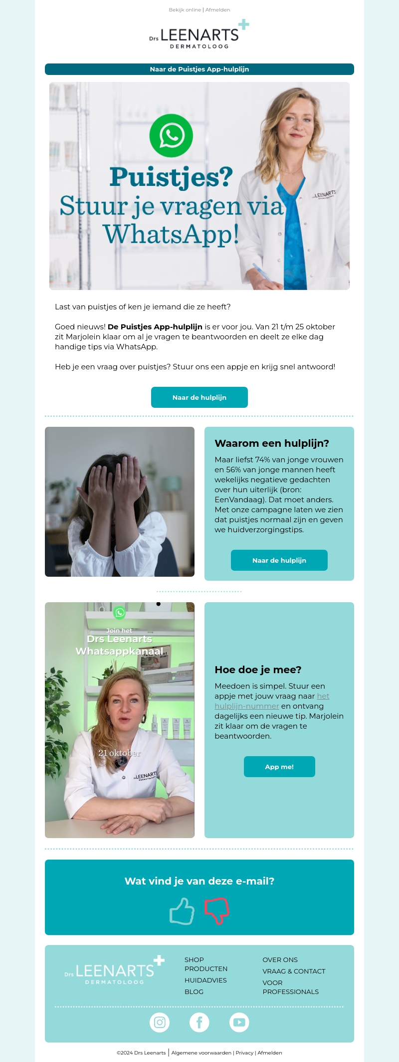 Puistjes? Stuur je vragen via WhatsApp! Puistjes? Stuur je vragen via WhatsApp!