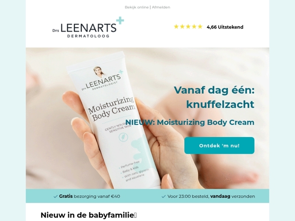 Nieuw voor de allerkleinste: Moisturizing Body Cream ❤️