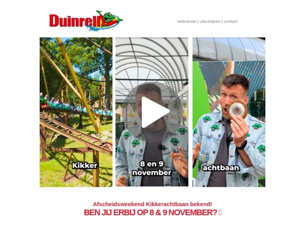 Afscheidsweekend Kikkerachtbaan bekend! 🐸