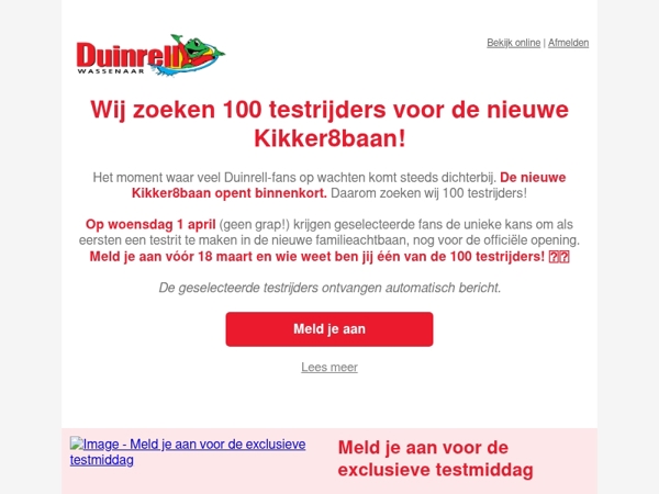 Wij zoeken 100 testrijders voor de nieuwe Kikker8baan 🐸