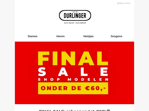 FINAL SALE: Shop onder de 60 euro!