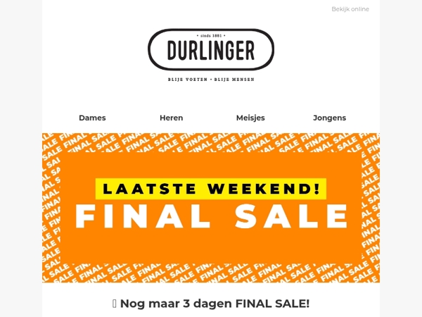 ⏰ Nog maar 3 dagen FINAL SALE!