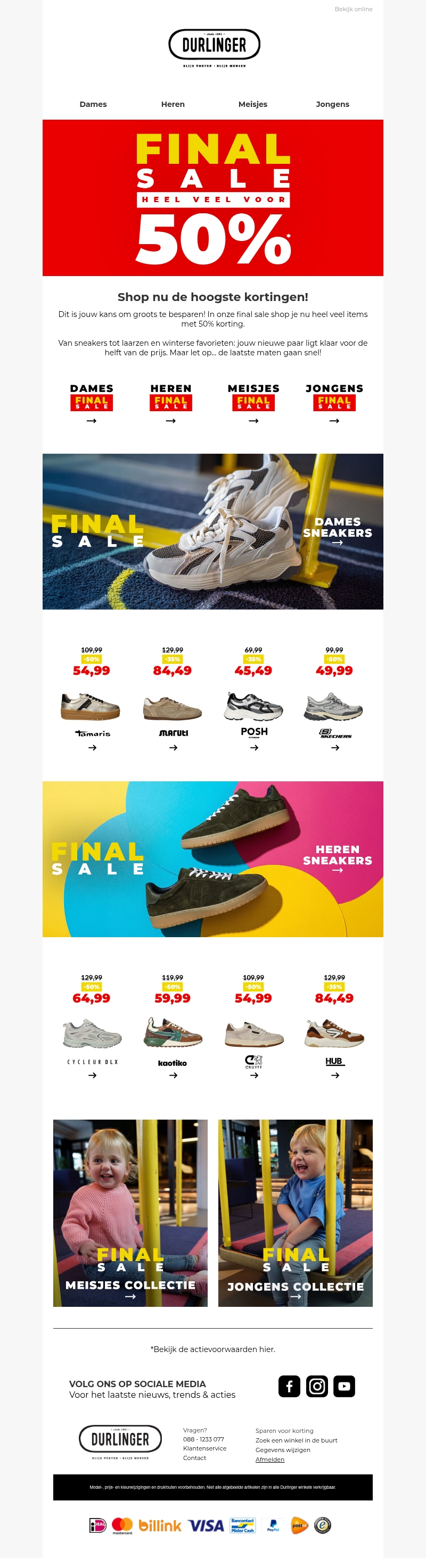 FINAL SALE = 50% korting! ποΈπ₯ FINAL SALE = 50% korting! ποΈπ₯