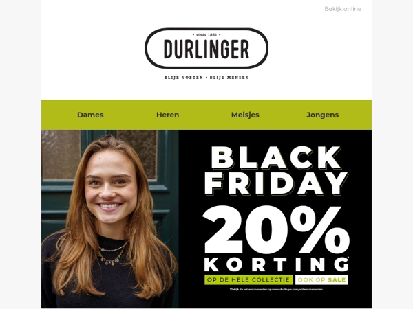 20% korting op schoenen in jouw maat!