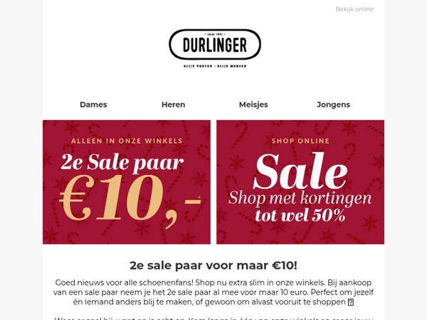 2e sale paar voor maar €10!