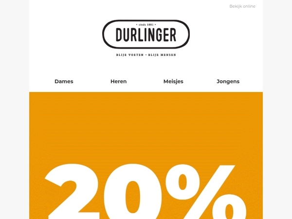 20% korting op de hele collectie!